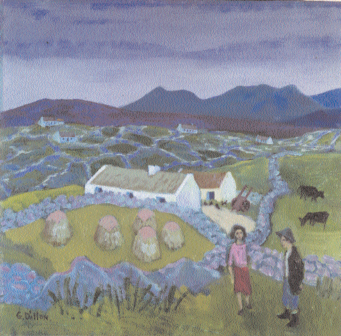 FIGURES IN A CONNEMARA LANDSCAPE