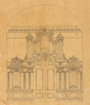 DESIGN FOR THE ORGAN IN SALOON AT CARTON